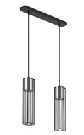 Lampy sufitowe - Fobia lampa wisząca 2-punktowa czarna/srebrna 33451 - miniaturka - grafika 1