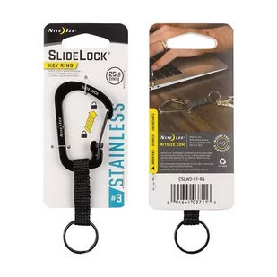 Nite Ize - SlideLock Key Ring #3 - Czarny - CSLW3-01-R6 - Breloki - miniaturka - grafika 1