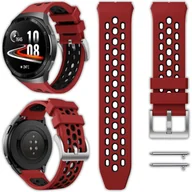 Akcesoria do smartwatchy - Opaska pasek perferowany Vanfone do Huawei Watch GT 2E 46mm, czarno-czerwony - miniaturka - grafika 1