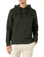 Bluzy męskie - Armani Exchange Męska bluza z kapturem, długi rękaw, logo na przodzie, różowa, średnia - miniaturka - grafika 1
