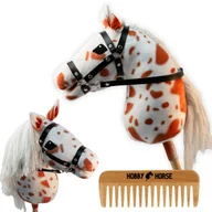 Maskotki i pluszaki - HOBBY HORSE KOŃ NA KIJU A3 KONIK GŁOWA KONIA PATYKU Z GRZYWĄ + GRZEBIEŃ [M-HOBBYHORSE8] - miniaturka - grafika 1