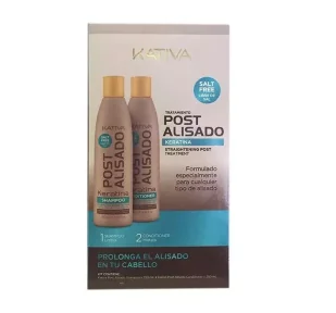 Kativa Zestaw POST z karatyną Szampon 250ml + odżywka 250ml dla włosów po zabiegu trwałego wygładzania - Szampony do włosów - miniaturka - grafika 3