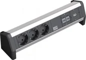 Listwy zasilające - Listwa zasilająca Bachmann DESK 3 gniazda 1.5 m czarna - miniaturka - grafika 1