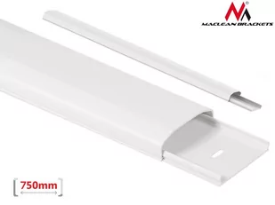 Maclean Listwa maskująca do kabli MC-695 W 60 x 20 x 750mm plastik, systemowa - Maskownice do kabli - miniaturka - grafika 1
