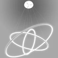 Lampy sufitowe - Lampa wisząca Ledowe Okręgi No.3 Φ80 cm in 4k biała ściemnialna Altavola Design - miniaturka - grafika 1