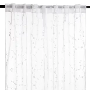 Firanka gotowa MOSSIA woalowa z haftem w liście 140x250 cm HOMLA - Firany - miniaturka - grafika 1