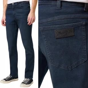 Wrangler TEXAS SLIM Bruised River GRANATOWE SPODNIE JEANSOWE W31 L30 - Spodnie męskie - miniaturka - grafika 1