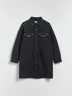 Sukienki - Reserved - Jeansowa sukienka - czarny - miniaturka - grafika 1