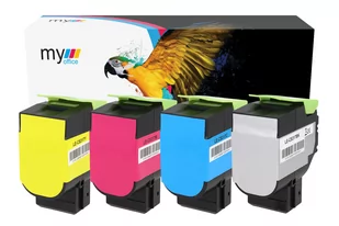Komplet zamienników tonerów Lexmark CS317 CMYK marki My Office - Tusze zamienniki - miniaturka - grafika 1