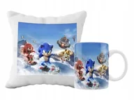 Gadżety dla niej i dla niego - ZESTAW PODUSZKA + KUBEK Prezent SONIC SONIK JEŻYK + IMIĘ 29 - miniaturka - grafika 1