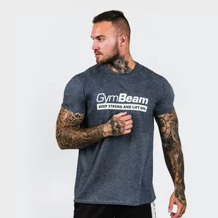 GymBeam Koszula Keep Strong Heather Navy - Koszulki sportowe męskie - miniaturka - grafika 1