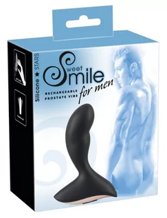 Wibratory analne - SWEET SMILE SWEET SMILE - CZARNY WIBRATOR ANALNY DO STYMULACJI PUNKTU-P 05910090000 - grafika 1