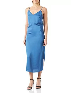 Sukienki - Vila NOOS Satynowa sukienka Singlet, federal blue, 38 - grafika 1