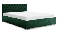 Łóżka - Ciemnozielone łóżko tapicerowane welurem 5 rozmiarów - Cavenio - miniaturka - grafika 1