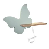 Lampy ścienne - Candellux Lampa kinkiet półeczka 5W LED 4000K IQ Kids Butterfly miętowy 21-85153 21-85160 - miniaturka - grafika 1
