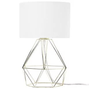 Beliani Lampa stołowa biało-złota TETON - Lampy stojące - miniaturka - grafika 1