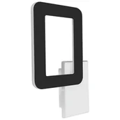 Lampy ścienne - Ledowy kinkiet ścienny HOP 4183 Ideus 12W 4200K metalowa do przedpokoju czarna biała - miniaturka - grafika 1