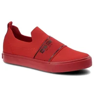 Moda i Uroda OUTLET - Czerwone Tenisówki Big Star Modne Buty Damskie Półbuty - miniaturka - grafika 1