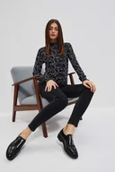 Spodnie damskie - Jeansy z wysokim stanem-XS - miniaturka - grafika 1