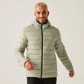 Kurtki i kamizelki sportowe męskie - Regatta Kurtka męska przejściowa ocieplana pikowana z kapturem Marizion Szary, Rozmiar: XL - miniaturka - grafika 1