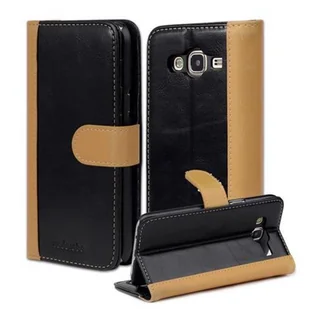 Etui Cadorabo do Samsung Galaxy J5 2015 etui w kolorze czarnym pokrowiec ochronny etui na telefon komórkowy etui z funkcją podstawki pokrowiec na etui - Etui i futerały do telefonów - miniaturka - grafika 1
