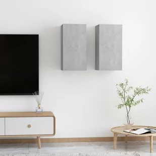 vidaXL Lumarko Szafki telewizyjne, 2 szt., szarość betonu, 30,5x30x60 cm 803335 - Szafki RTV - miniaturka - grafika 1