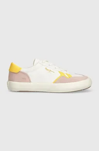 Pepe Jeans tenisówki PLS31556 damskie kolor beżowy TRAVIS BRIT W - Trampki damskie - miniaturka - grafika 1