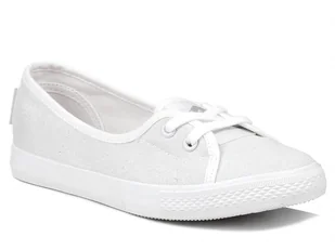 Tenisówki damskie Lee Cooper 3313L baleriny wsuwane tekstylne białe-36 - Trampki damskie - miniaturka - grafika 1