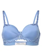 Biustonosze - Triumph Damski biustonosz z fiszbinami Kobiety Sztuczne włókno niebieski jednolity, 85C - miniaturka - grafika 1