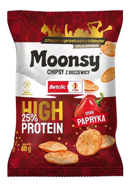 Moonsy Chipsy z soczewicy smak papryka 60 g