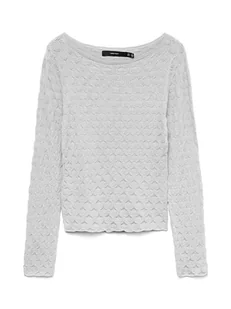 ONLY Sweter w kolorze jasnoszarym - Swetry damskie - miniaturka - grafika 1