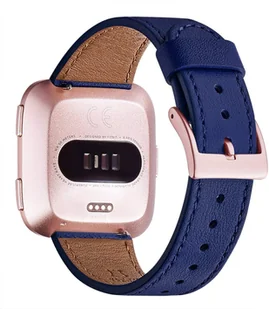 PASEK DO ZEGARKA Fitbit Versa/Versa 2/LITE/SE CIEMNY NIEBIESKI SKÓRA - Akcesoria do smartwatchy - miniaturka - grafika 1