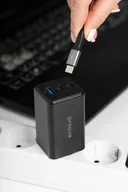 Ładowarki do telefonów - Ładowarka sieciowa Proove Pocket GaN 65W black (2*Type-C + USB) - miniaturka - grafika 1