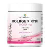 Suplementy naturalne - PIĘĆ PRZEMIAN Kolagen rybi truskawkowy + wit. C + MSM 300g - miniaturka - grafika 1