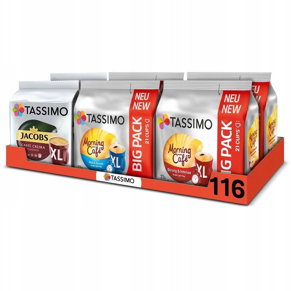Kapsułki Tassimo Megapack XXL kawy czarne, 5+1 opakowanie Gratis!
