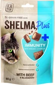 Przysmaki dla kotów - Chrupiące smakołyki dla kota wzmacniające odporność, poduszeczki z wołowiną i borówkami Shelma 60g - miniaturka - grafika 1