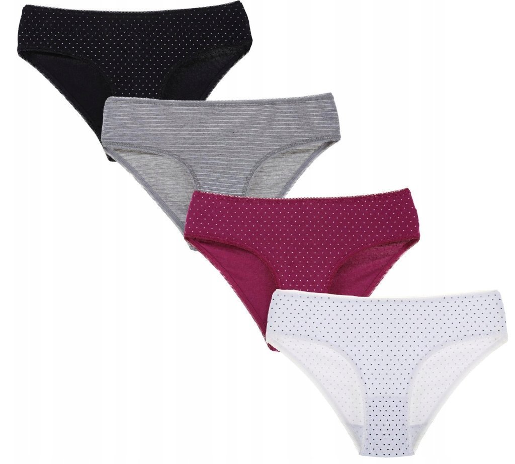 FIGI MAJTKI DAMSKIE W GROSZKI 4 PAK 4SZT MORAJ XL