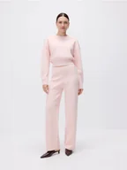 Spodnie damskie - Reserved - Szerokie spodnie z wiskozą - pastelowy róż - miniaturka - grafika 1
