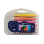 Kredki, ołówki, pastele i pisaki - Creadu, Zestaw brush markerów, 12 kolorów - miniaturka - grafika 1