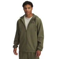 Kurtki męskie - Męska kurtka wiatrówka Under Armour UA Rival Woven - khaki - miniaturka - grafika 1