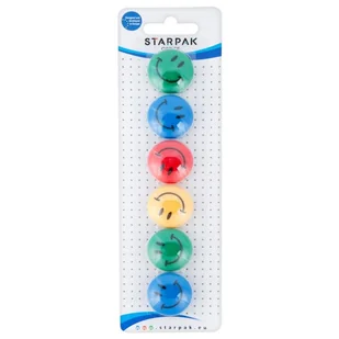 STARPAK Magnesy kolorowe emotikony 30mm - Zabawki kreatywne - miniaturka - grafika 2