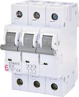 Wyłączniki światła i elektryczne - ETI Wyłącznik-nadprądowy-ETIMAT-6-3P-B-6A-6kA 2115512 - miniaturka - grafika 1