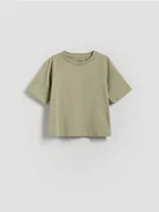 Bluzki dla niemowląt - Reserved - Bawełniany t-shirt - jasnozielony - miniaturka - grafika 1