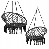 Place zabaw - FOTEL WISZĄCY HUŚTAWKA OGRODOWA BOCIANIE GNIAZDO BOHO DO DOMU OGRODU 120CM - miniaturka - grafika 1