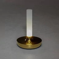 Lampy ogrodowe - Konstsmide Stołowa LED Biarritz IP54, akumulator, CCT, złota - miniaturka - grafika 1