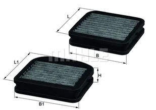 FILTR POWIETRZA KABINOWY DB E,S- LKK72/S - Filtry kabinowe - miniaturka - grafika 1