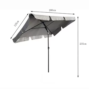 PARASOL OGRODOWY FLOKS JASNOSZARY - Parasole ogrodowe - miniaturka - grafika 3