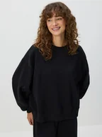 Bluzy damskie - Reserved - Bawełniana bluza - czarny - miniaturka - grafika 1