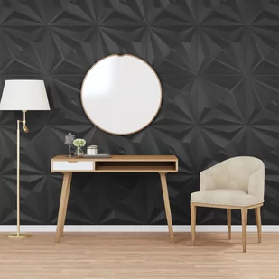 vidaXL Panele ścienne, 12 szt., czarne, 50x50 cm, EPS, 3 m², gwiazda - Dekoracje domu - miniaturka - grafika 1