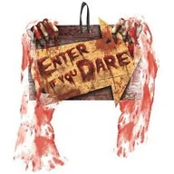 Zabawki kreatywne - Amscan Dekoracyjna tabliczka na drzwi Enter If You Dare Halloween - miniaturka - grafika 1